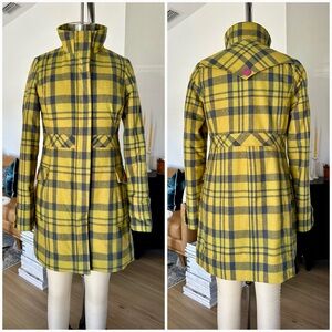 Xhilaration Plaid Wool Blend Quilted Coat